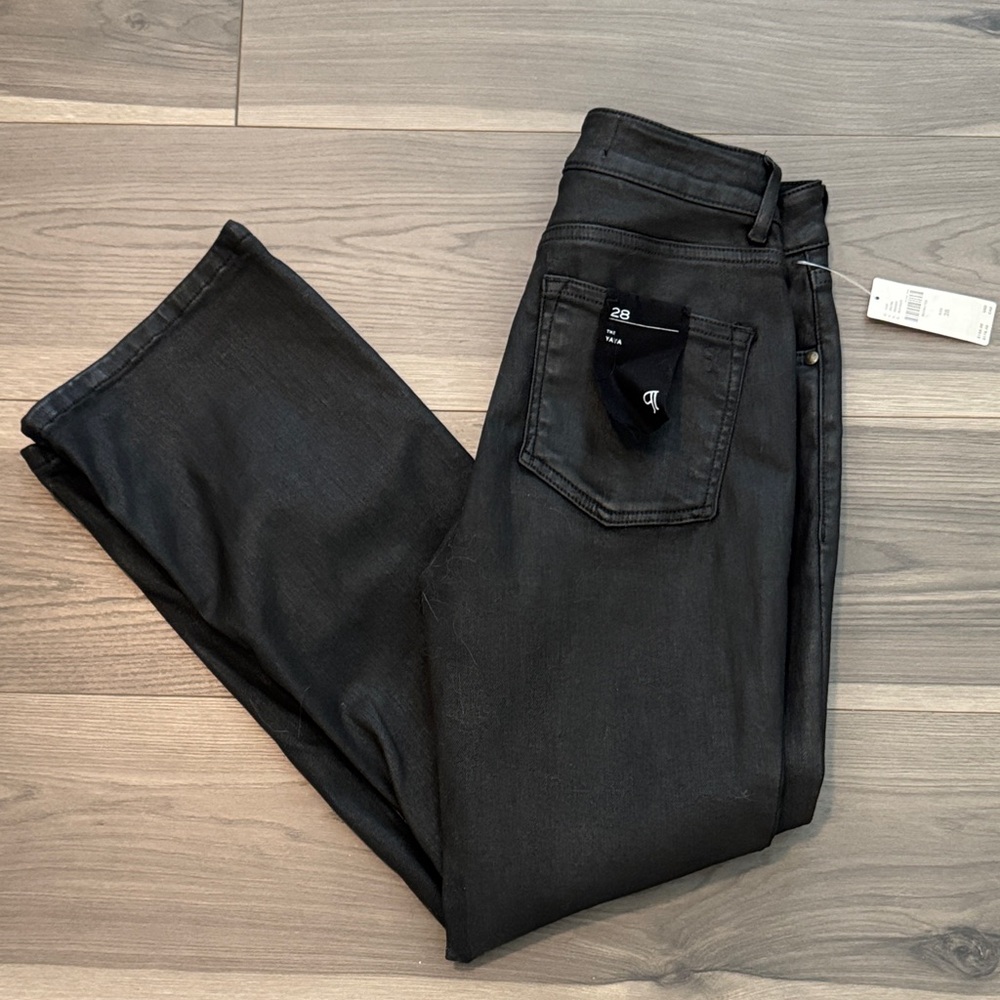 NWT Anthropologie Pilcro “The Yaya” coated cropped jeans